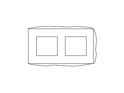 blok DOMINANT podezdívkový trojstranný bez osazení - koncový (2D; 1K)