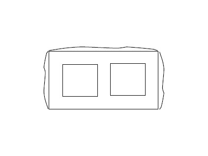 blok DOMINANT podezdívkový trojstranný bez osazení (1D; 2K)