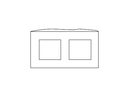 blok DOMINANT podezdívkový jednostranný bez osazení (1D; 0K)