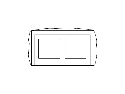 blok DOMINANT podezdívkový trojstranný s osazením (1D; 2K)