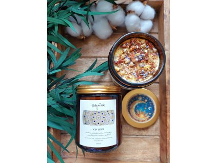 Přírodní vykuřovací svíčka NEVINNÁ 250 ml – na očistu, ochranu a rituály