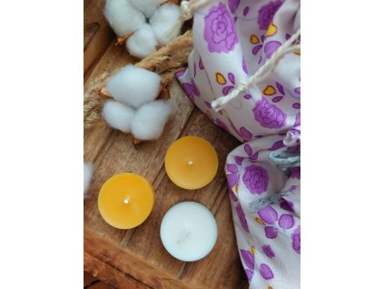 Čajové svíčky MIX 10 ks – ze sójového a včelího vosku