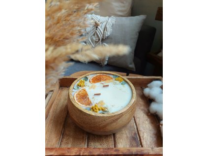 Botanická svíčka v MANGU citrusová svěžest – přírodní sójová svíčka