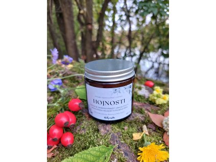 Přírodní svíčka se záměrem HOJNOST – sójová svíčka s citrínem