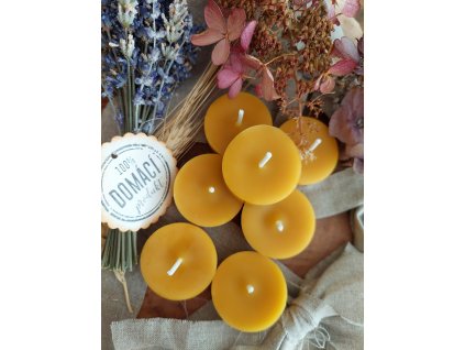 VČELÍ čajové svíčky 10 ks - čajové svíčky z včelího vosku