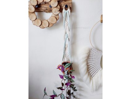 NÁSTĚNNÝ macramé závěs na menší květináč