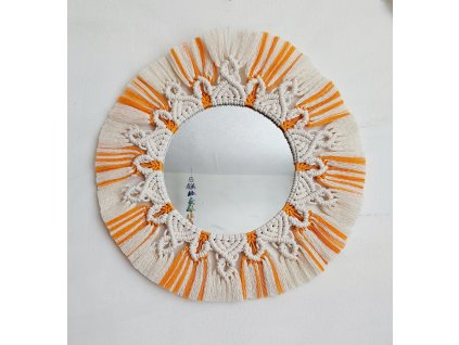 Macramé mandala CHATEAU se zrcadlem