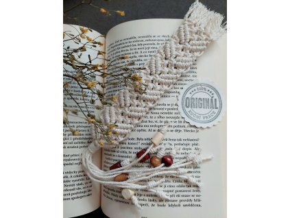 Macramé záložka PERSKÁ KORÁLKOVÁ