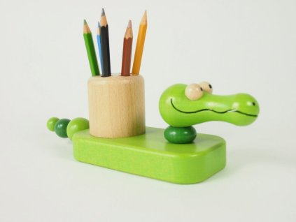 6761 3 crocodile pencil holder