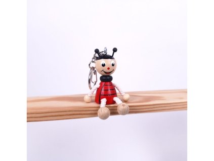 159 4 ladybird wooden keyring
