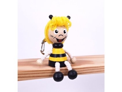 5163 wooden keyring bee