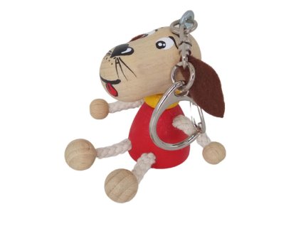 3402 2 dog wooden keyring for dog lovers