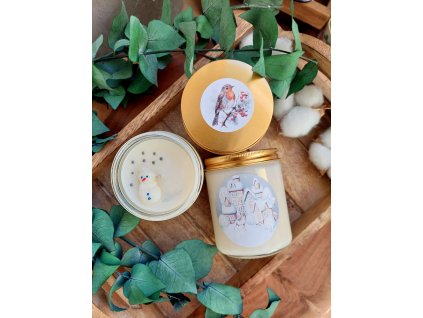 Sójová svíčka SNĚHULÁČEK 250 ml