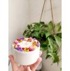 Botanická svíčka SNĚHURKA - květinová přírodní svíčka