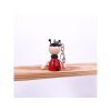159 ladybug handmade wooden keyring
