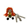 2898 1 pigtailed girl wooden keyring
