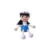 5586 2 nurse wooden keyring black hair