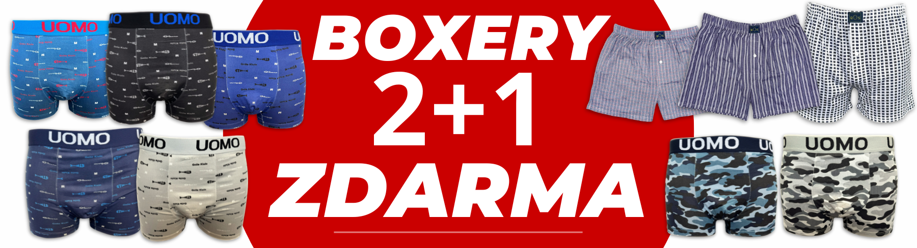 2+1 ZDARMA na boxery a trenýrky