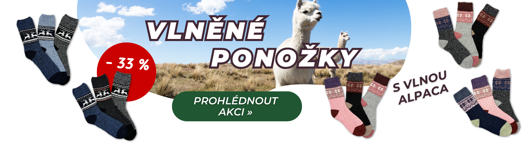 Ponožky Alpaca za 200 Kč