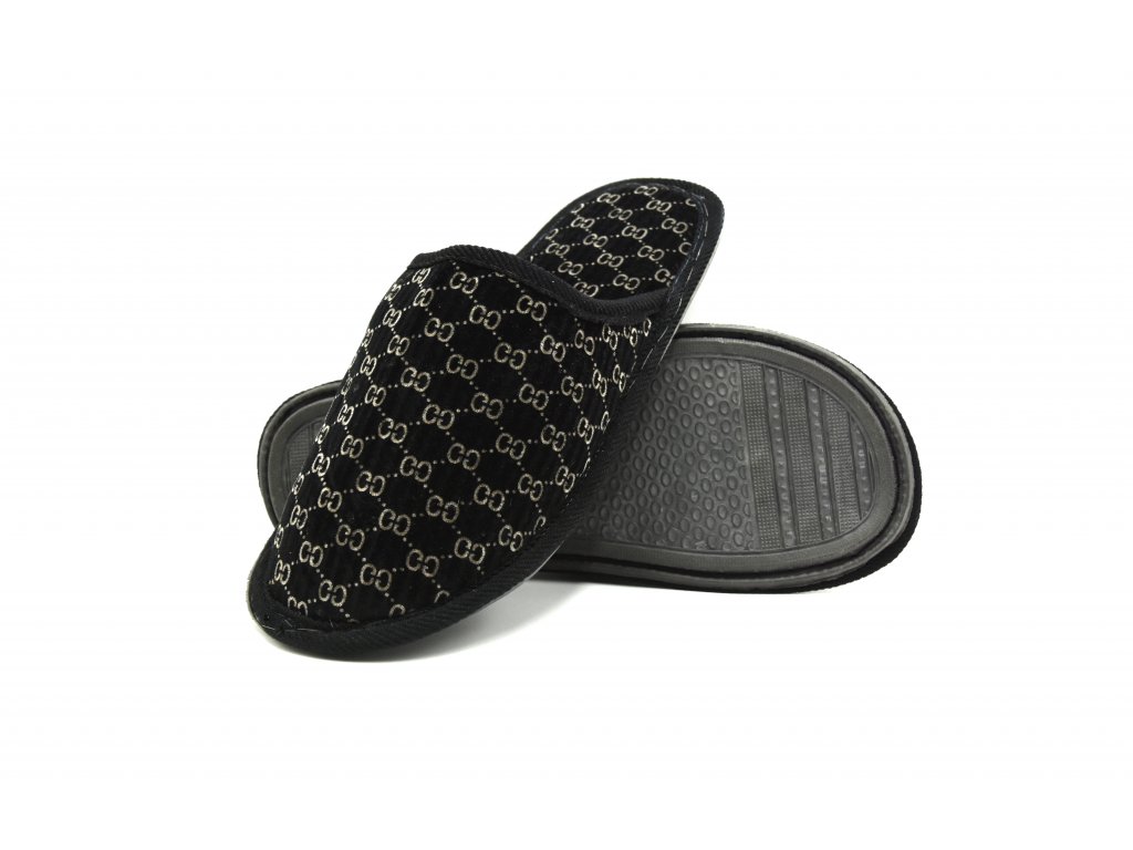 Pánské domácí papuče - černý řetízek