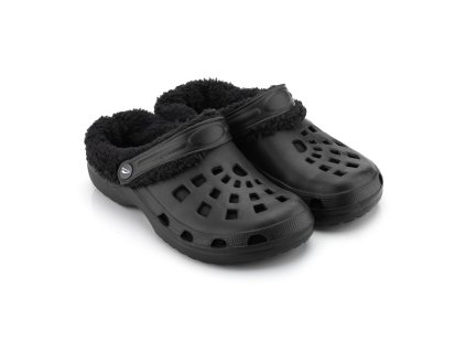 panske clogsy s koziskem texbase cerna cerna