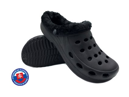 Pánské zateplené clogsy F 001 M FLAMEshoes černé