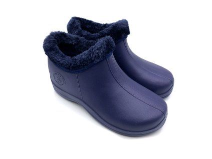 Dámske zateplené topánky FLAMEshoes B-2016 modrá/modrá