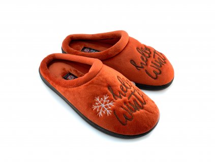 Dámské měkoučké papuče GEZER - Hello winter - červená