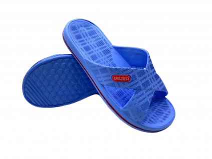 Pánské bazénové pantofle GEZER - světle modré