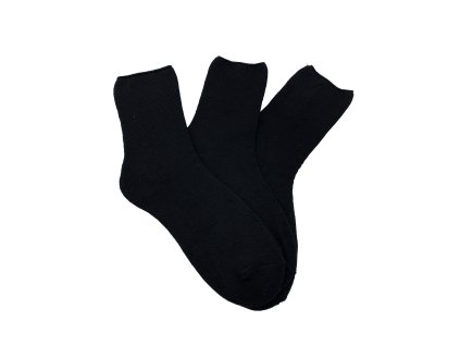 Pánské bambusové termo ponožky 3-pack - černá