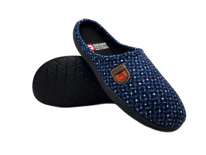 Pánské papuče GEZER modročerný puntík