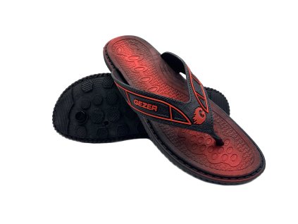 Pánske žabky GEZER čierna-červená