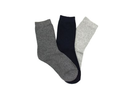Dámské vlněné ponožky ANGORA MIX 3-pack - sv.šedá/modrá/tm.šedá