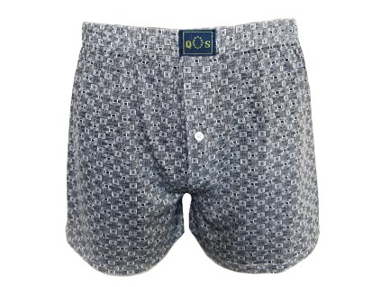 Pánské volné boxerky - šedá kostka