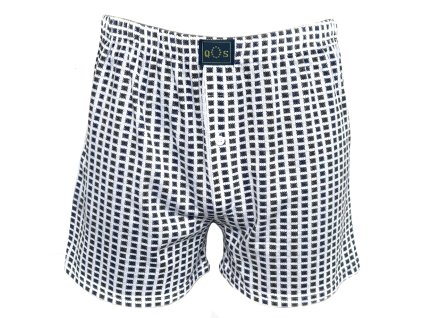 Pánské volné boxerky - šedo-bílá kostka