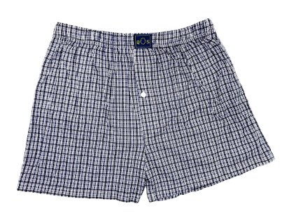 Pánské volné boxerky - modro-bílá kostka