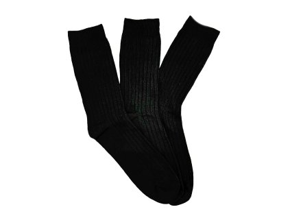 Pánské bambusové zdravotní ponožky 3-pack - černá