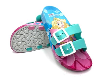 Dětské páskové pantofle GEZER - PRINCEZNA - růžová