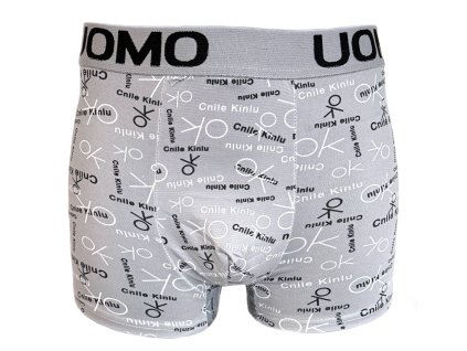 Pánské boxery UOMO OK - sv. šedé