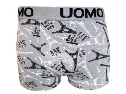 Pánské boxery UOMO PARIS - sv. šedá