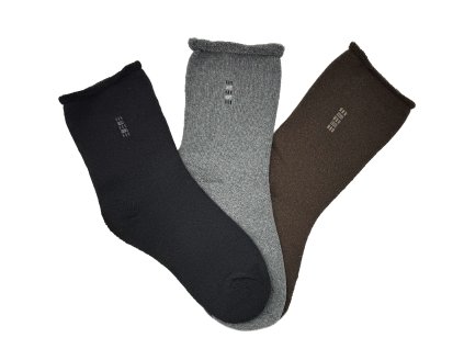 Pánské bambusové termo ponožky 3-pack - hnědá MIX