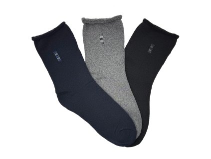 Pánské bambusové termo ponožky 3-pack - šedá MIX