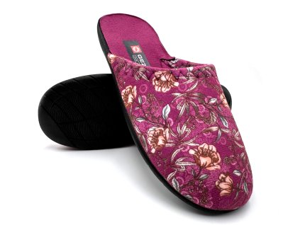 Dámské papuče GEZER KVĚTY - růžová