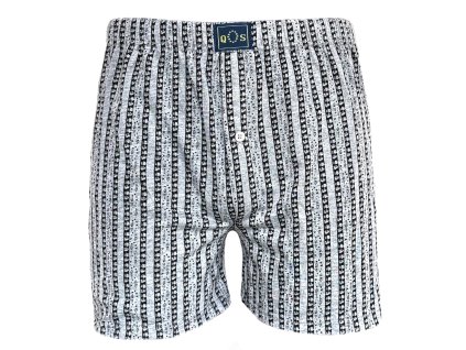 Pánské volné boxerky - šedý pruh