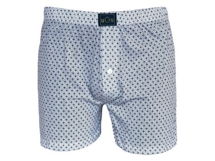 Pánské volné boxerky - modro-bílý kosočtverec