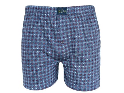 Pánské volné boxerky - červeno-modrá kostka