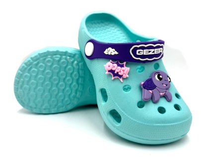 Dětské clogsy GEZER ŽELVA větší - mátová