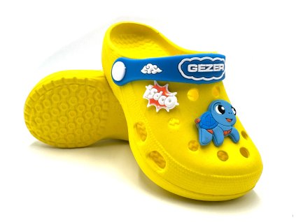 Dětské clogsy GEZER ŽELVA větší - žluté