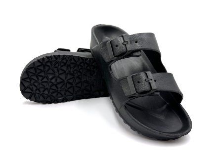 Pánske páskové  šľapky Texbase - čierna