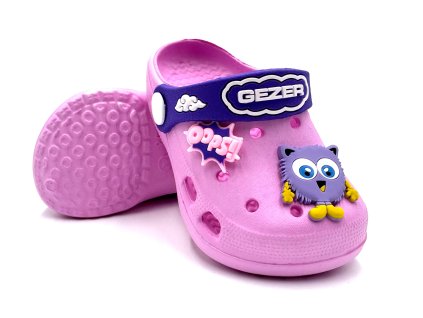 Dětské clogsy GEZER SOVA menší - růžová